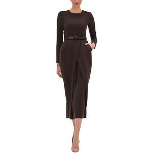 Bgl Womens Midi Dress, Brown